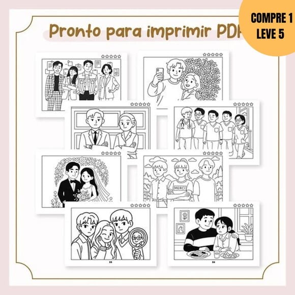 Arquivo Digital Livro de Colorir Color Mood K-dramas -3254