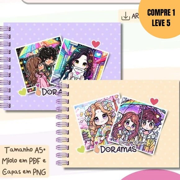Arquivo Digital Livro de Colorir Colorindo Doramas -1643