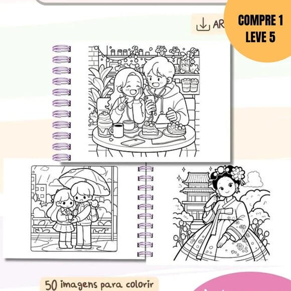 Arquivo Digital Livro de Colorir Colorindo Doramas -1643