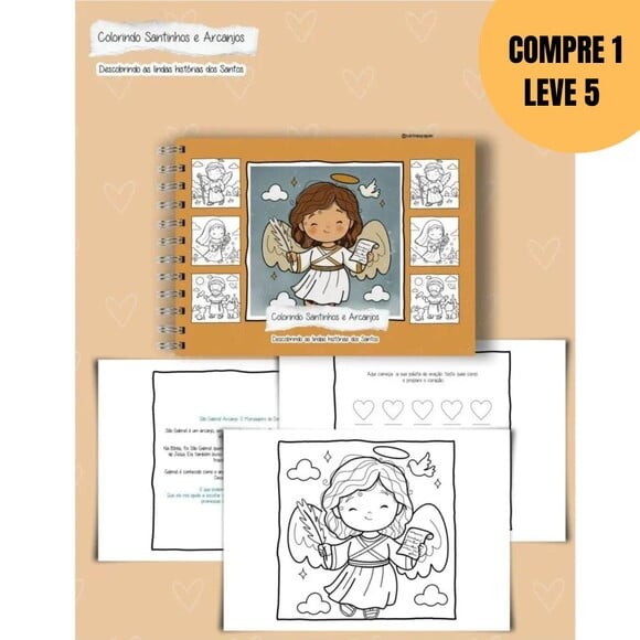 Arquivo Digital Livro de Colorir Colorindo Santinhos -5003