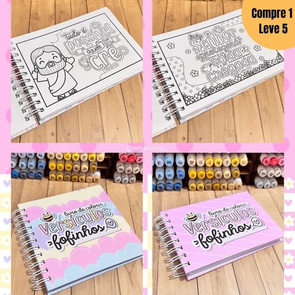 Arquivo Digital Livro de Colorir Versículos Fofinhos -1338