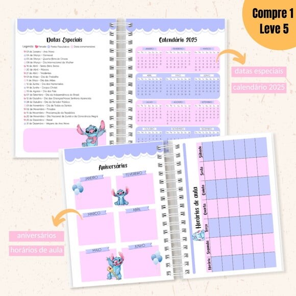 Arquivo Digital Love Stitch Kit Escolar 2025 -1014