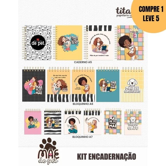 Arquivo Digital Mãe de Pet Ilustrações + Encadernação -2852