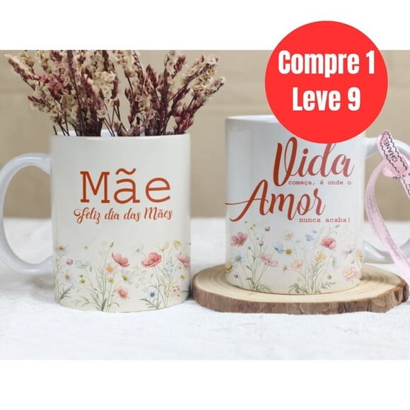 Arquivo Digital Mamãe Floral Artes para Caneca -6948