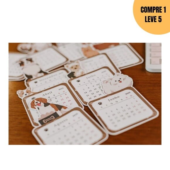 Arquivo Digital Mini Calendário Pet 2025 -1540
