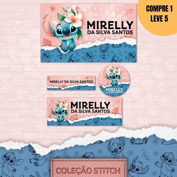Arquivo Digital Mini Coleção Stitch Volta às Aulas -1491