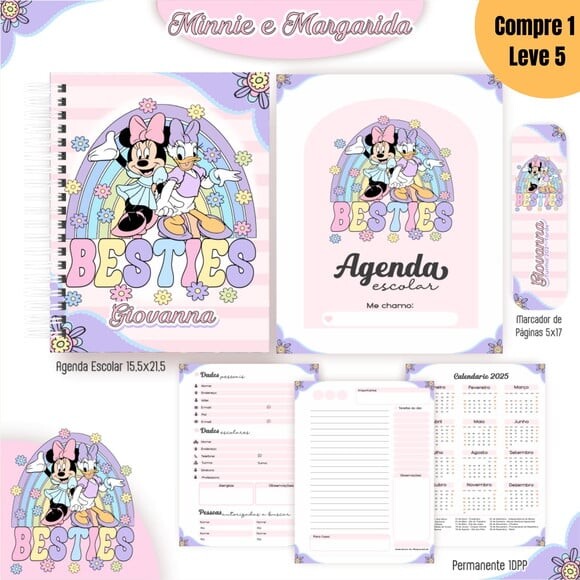 Arquivo Digital Minnie e Margarida Kit Escolar 2025 -1015