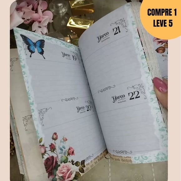 Arquivo Digital Miolo Agenda Vintage 2026 Costura -4844