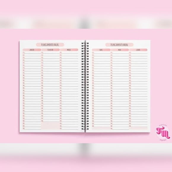 Arquivo Digital Miolo Rosa Agenda 2025 Visão Semanal -506