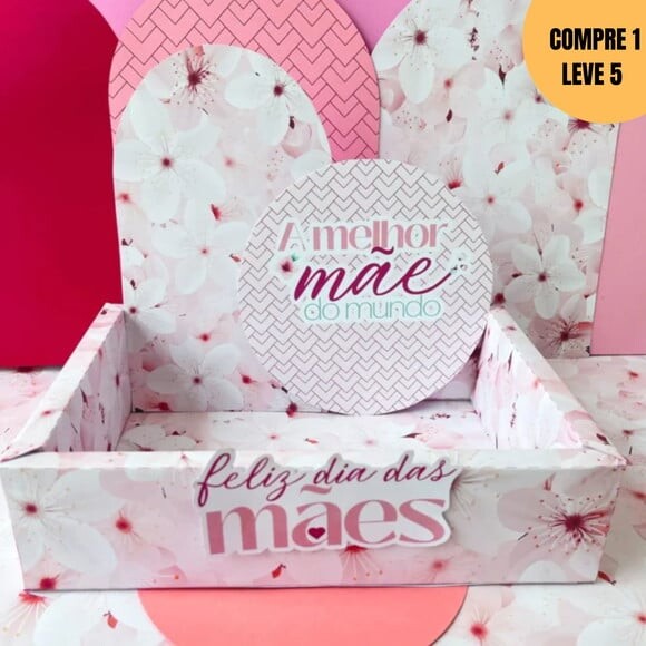 Arquivo Digital Molde Caixa Cesta Dia das Mães -3190