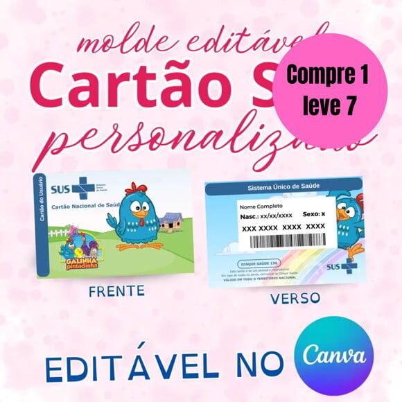 Arquivo Digital Molde Gabarito Caderneta de Saúde -6637
