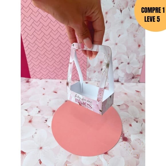 Arquivo Digital Molde Sacolinha Aberta Dia das Mães -3189