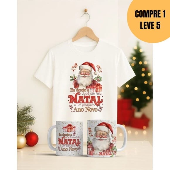 Arquivo Digital Natal V5 Artes Dupla Caneca e Camisa -5759