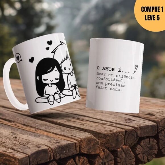 Arquivo Digital o Amor É Namorados Estampas Canecas -3631