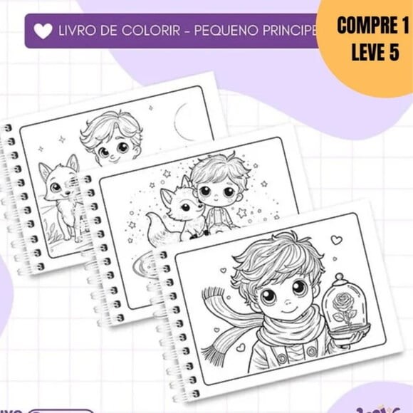 Arquivo Digital o Pequeno Príncipe A5 Livro de Colorir -2382