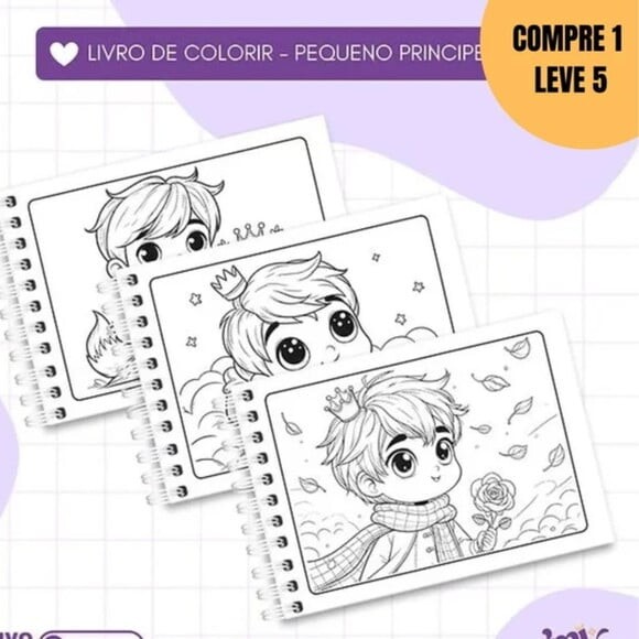 Arquivo Digital o Pequeno Príncipe A5 Livro de Colorir -2382