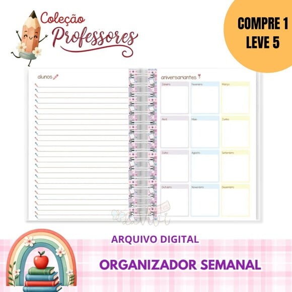 Arquivo Digital Organizador Semanal Professores -4904
