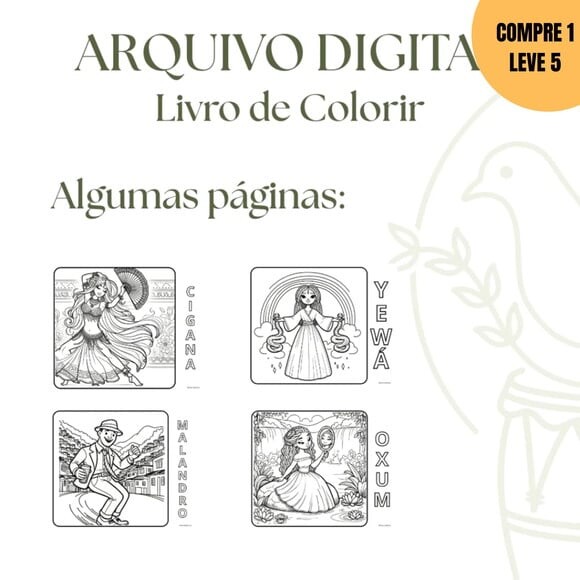 Arquivo Digital Orixás Livro de Colorir -3726