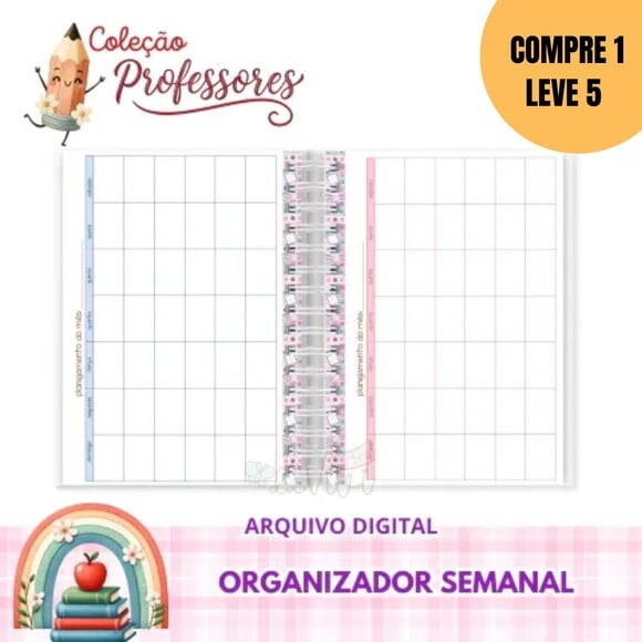 Arquivo Digital Organizador Semanal Professores -5045