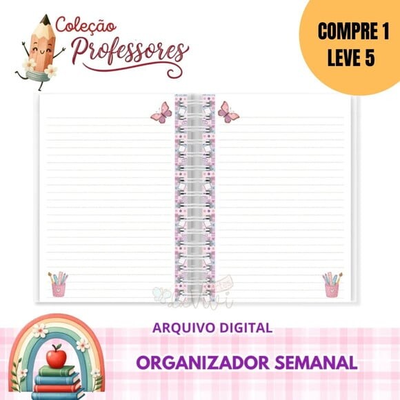 Arquivo Digital Organizador Semanal Professores -5045