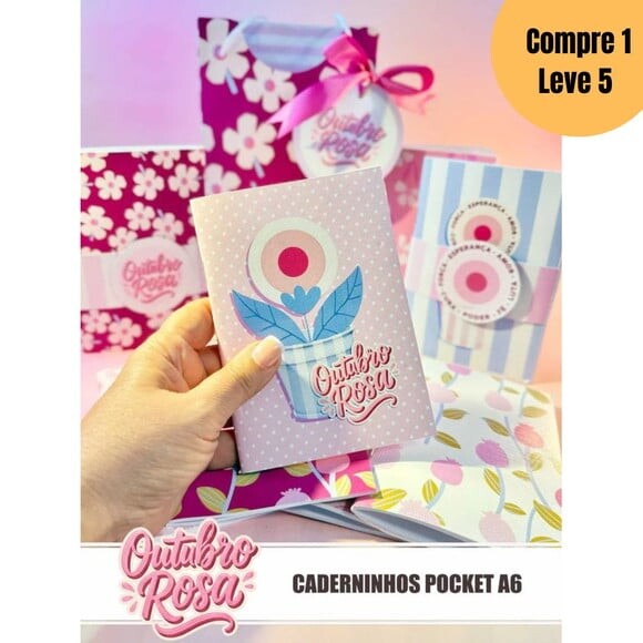 Arquivo Digital Outubro Rosa 2025 Caderninho Pocket -5189