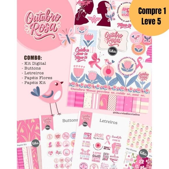 Arquivo Digital Outubro Rosa 2025 Combo Ilustrações -5188