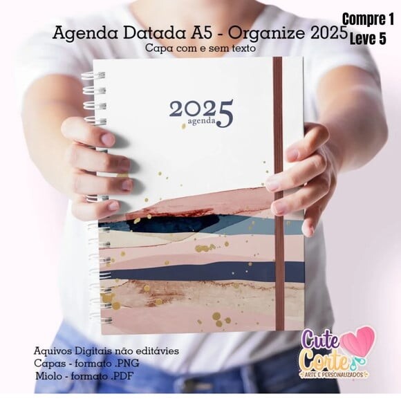 Arquivo Digital Pack Agenda A5 Datada 2025 - 601