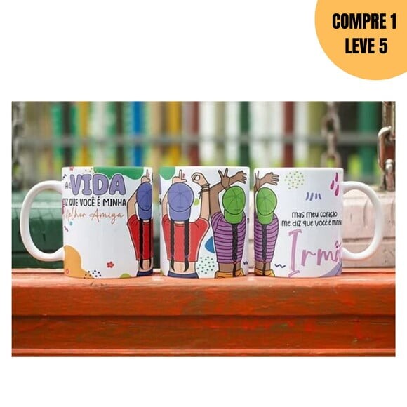 Arquivo Digital Pack Bff 4ever Arte para Canecas -1461