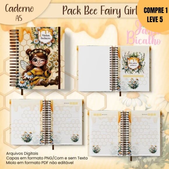 Arquivo Digital Pack Bee Fairy Girl -3021