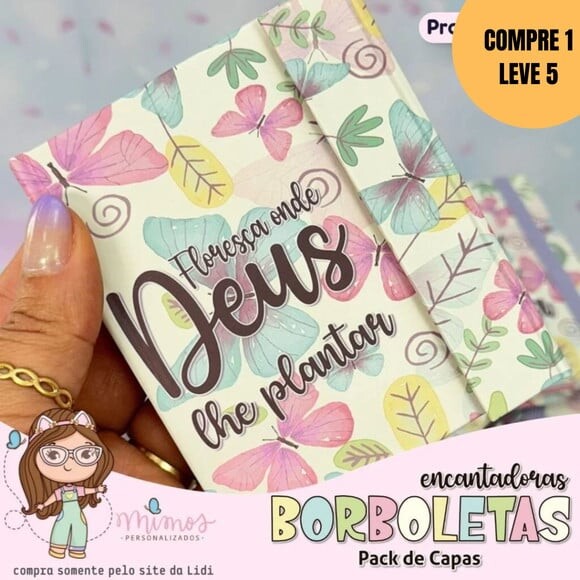 Arquivo Digital Pack de Capas Borboletas Encantadora -5894