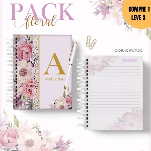 Arquivo Digital Pack Floral Agendas 2026 -3353