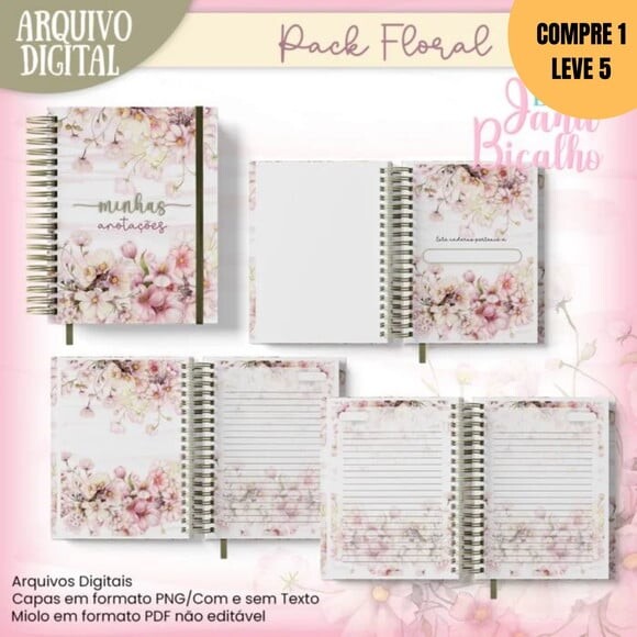 Arquivo Digital Pack Floral Menina -2612