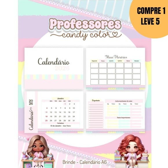 Arquivo Digital Pack Professora Candy 2026 -4715