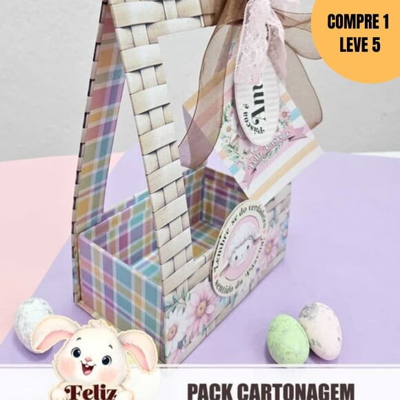 Arquivo Digital Páscoa 2025 Pack Cartonagem + Video -2196