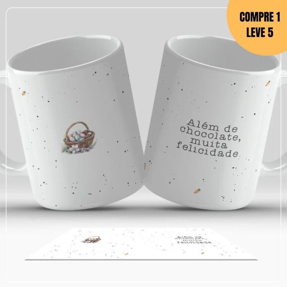 Arquivo Digital Páscoa Minimalista Estampas Canecas -2717