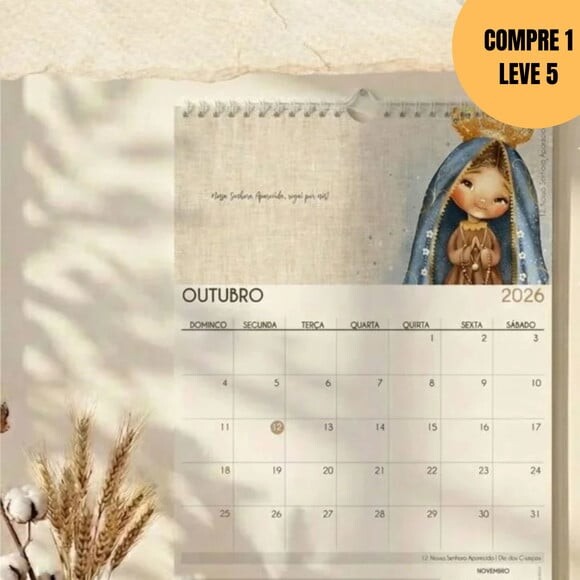 Arquivo Digital pdf Calendário de Parede Santinhos A4 -6050