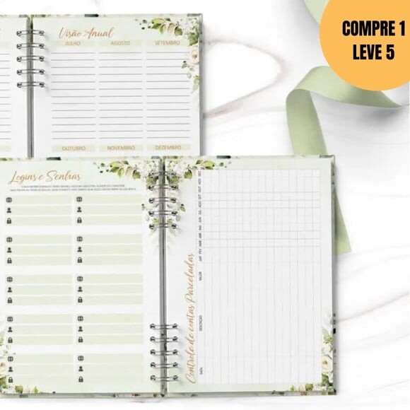 Arquivo Digital Planner 2026 Coleção Rosas Brancas -5865