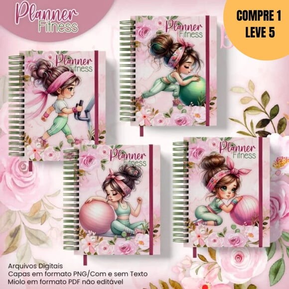 Arquivo Digital Planner Fitness Sports Girl -2224