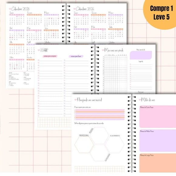 Arquivo Digital Planners 2025 Coleção Meus Sonhos -629