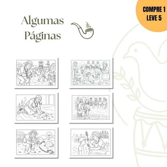 Arquivo Digital Pretos Velhos Livro de Colorir -3727