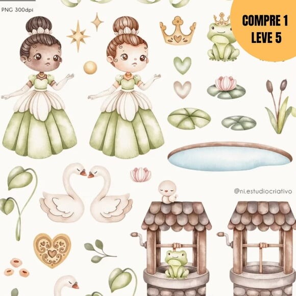 Arquivo Digital Princesa e o Sapo Kit Digital -2176