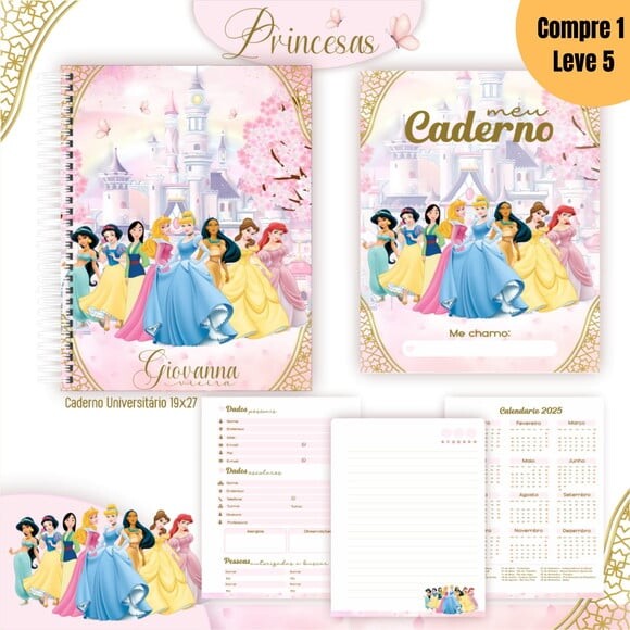 Arquivo Digital Princesas Kit Escolar 2025 -1016