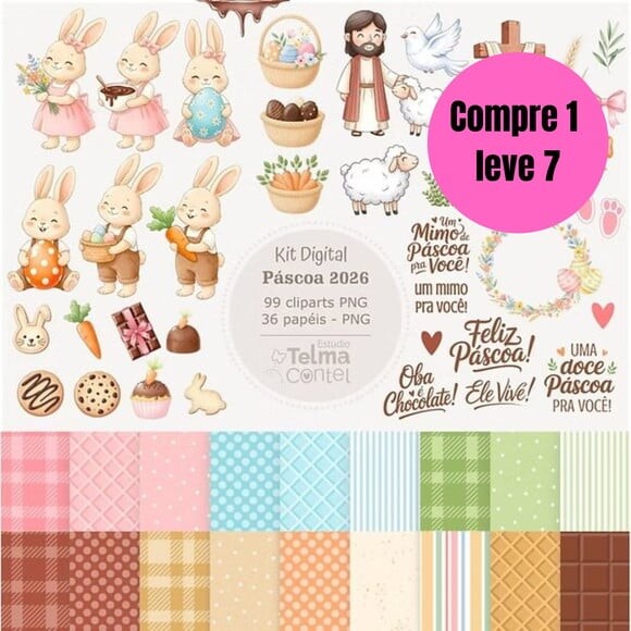 Arquivo Digital Printables Completo Páscoa 2026 - 6538