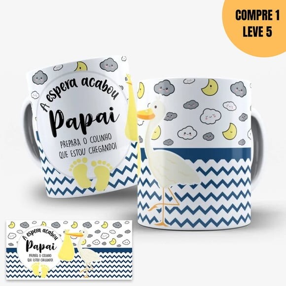 Arquivo Digital Revelação Papai Arte para Caneca -1607