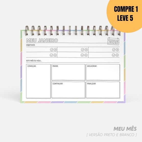 Arquivo Digital Super Combo de Calendário para Colorir -5272