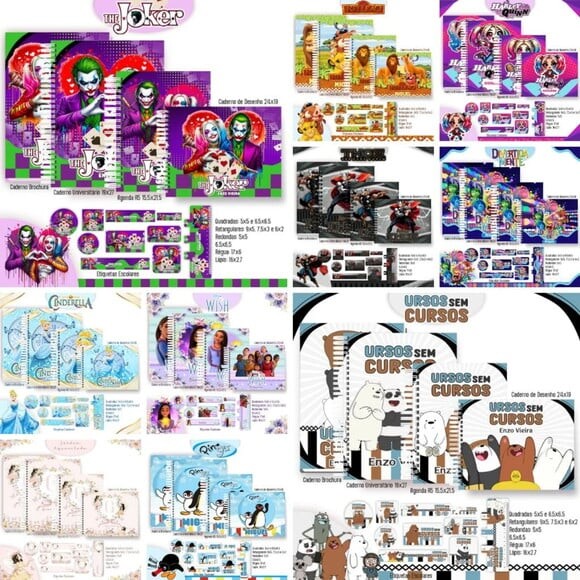 Arquivo Digital Super Combo Pack Escolar 60 Temas -1367