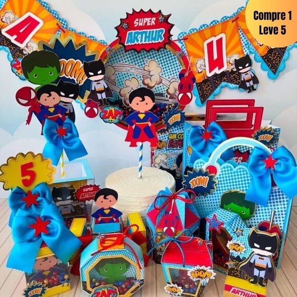 Arquivo Digital Super Heroi Kit Festa Pronta -292