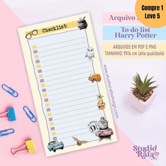 Arquivo Digital To do List Harry Potter -607