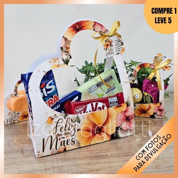 Arquivo Digital Trio de Caixas Coração Dia das Mães -3071