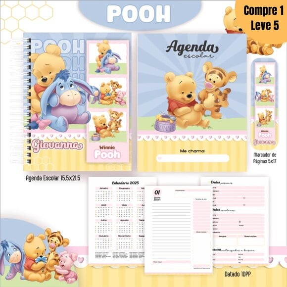 Arquivo Digital Ursinho Pool Kit Escolar 2025 -813